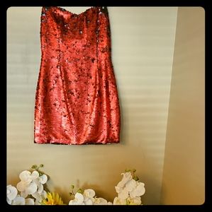 ❤Sexy juniors two toned sequin party dress